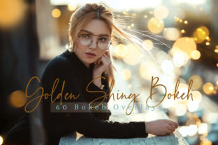 60 Golden Shiny Bokeh Lights Overlays Textures