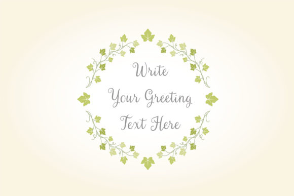 Beauty Floral Vine Leaves Greeting Logo