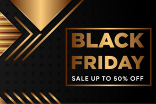 Black Friday Black Gold Background