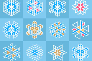 Icons Set of Snowflakes