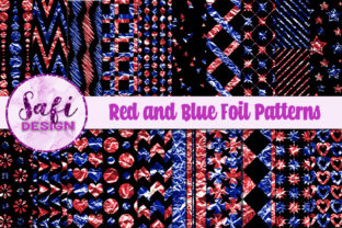 Red and Blue Foil Patterns