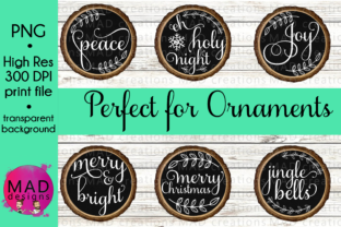 Rustic Wood Slice and Black Ornaments for Crafts