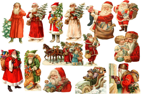 Santa Clip Art for Decorative Elements