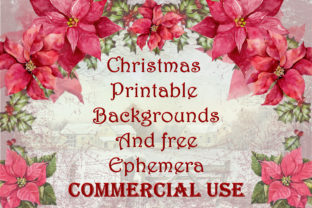 Watercolour Poinsettia Backgrounds