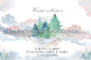 Winter Watercolor Backgrounds