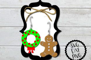 Wreath and Gingerbread Man Earrings: A Print Template for Seasonal Branding